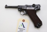 Mauser P08 Luger semi-automatic pistol.