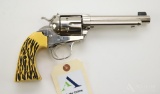 Colt SAA (Bisley model) single action revolver.