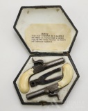 Cased pair of screw barrel percussion presentation pistols.