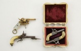 Lot of 4 miniature pistols