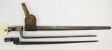 Group of 2 socket bayonets.