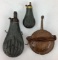 Lot of 3 powder flasks