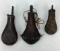 Lot of 3 powder flasks