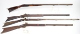 Lot of 4 muzzleloading rifles for parts