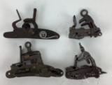 Lot of 4 antique rifle locks