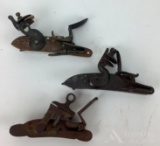 Lot of 3 antique rifle locks