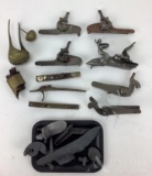 Lot of antique rifle parts