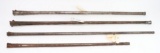 Group of 4 Matchlock rifle barrels