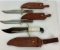 Bear and Son Fixed Blade Knives with Leather Sheaths (3)