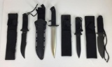 Tactical Style Fixed Blade Knives with Sheaths (4)