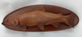 Carved Wood Brook Trout