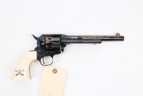 Uberti/Taylor & Co SAA Single Action Revolver Cased Seventh Cavalry Tribute Set By The United States