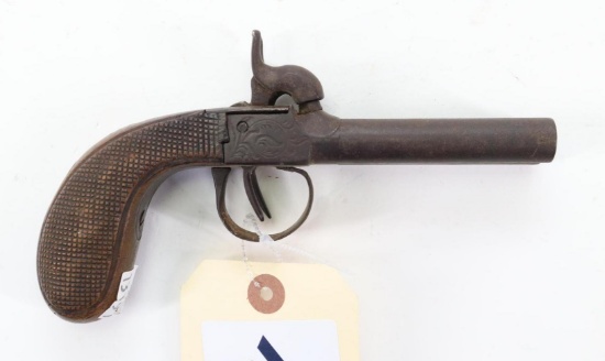 Antique Percussion Side By Side Pistol
