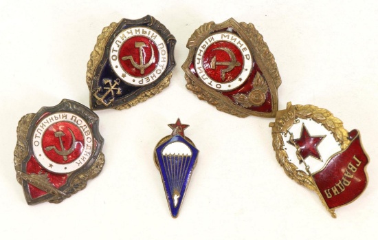Soviet Russia World War II Badges