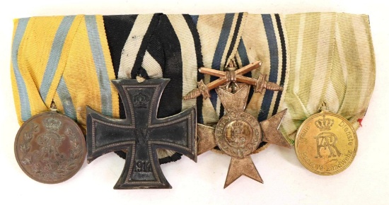 Four-Medal Imperial German Medal Bar