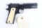 Custom Engraved Colt Model 1911 US Army Semi Automatic Pistol
