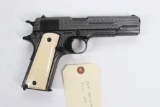 Custom Engraved Colt Model 1911 US Army Semi Automatic Pistol