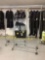 Rolling hanger racks.