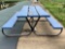 Blue Picnic Tables