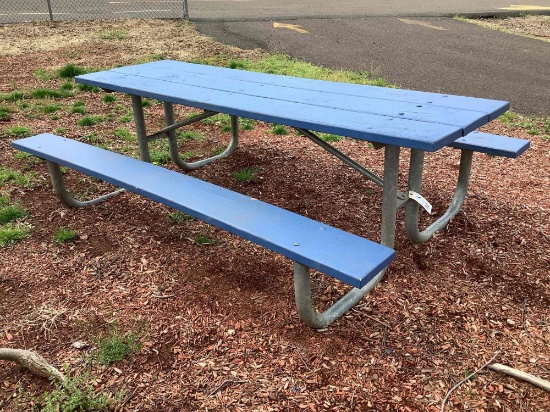 Blue Picnic Table