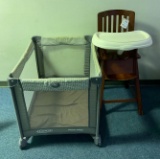 Eddie Bauer High Chair and Pack 'n Play