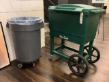 Ball Cart and Trash Can