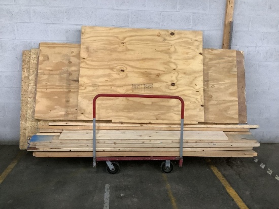 Plywood, Boards, and Cart