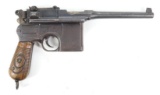Mauser Red Nine C96 Broom Handle Semi Automatic Pistol