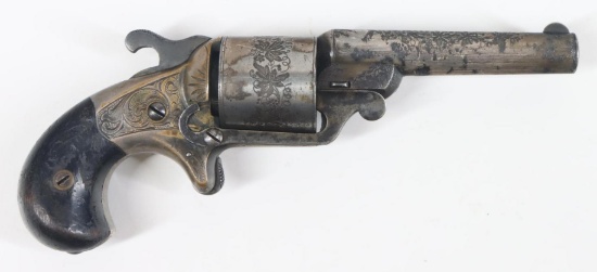 Engraved National Arms Co Teat Fire Revolver