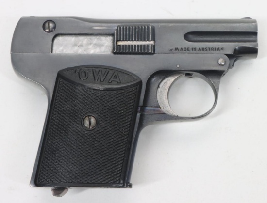Early Austrian Works OWA Semi Automatic Pistol