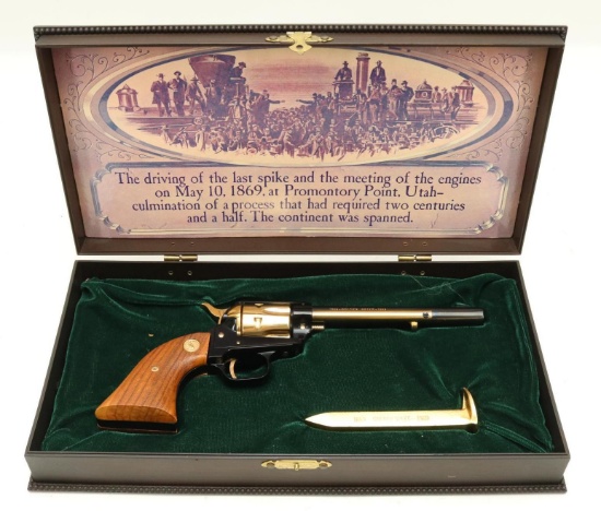 Cased Colt Golden Spike Commemorative Single Action Frontier Scout Single Action Revolver