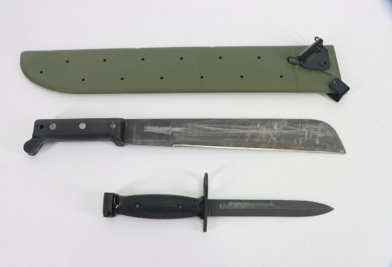 US M7 Bayonet And Machete