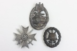 German Panzer Assault Badge And War Merit Cross And More