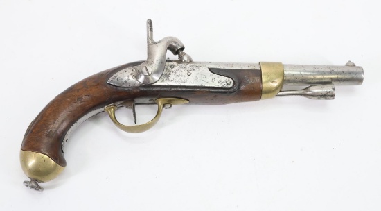 Antique French Mutzig Model 1822/42 Conversion Percussion Cavalry Pistol