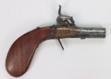 Antique English Smith Screw Barrel Percussion Pistol