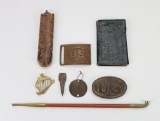 Civil War Buckles And Artifacts