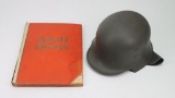 German style Helmet And Adolf Hitler Book
