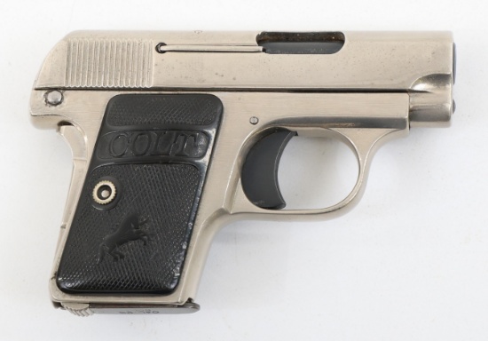 Colt 1908 Hammerless Semi Automatic Pistol