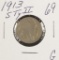 1913 - S Type II Buffalo Nickel -G