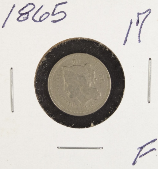 1865 Nickel Three Cent Piece - F