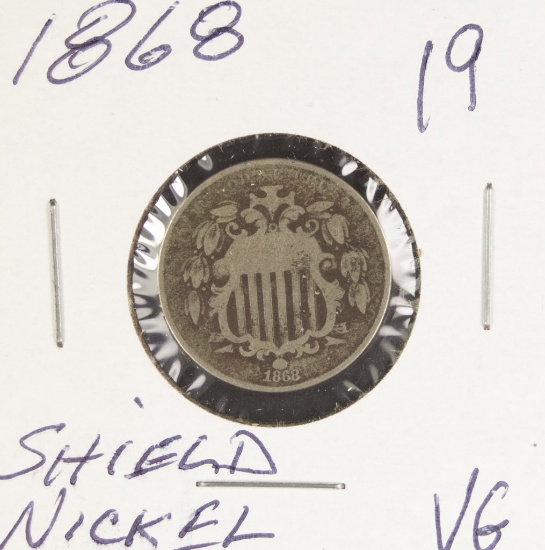 1868 Shield Nickel - VG
