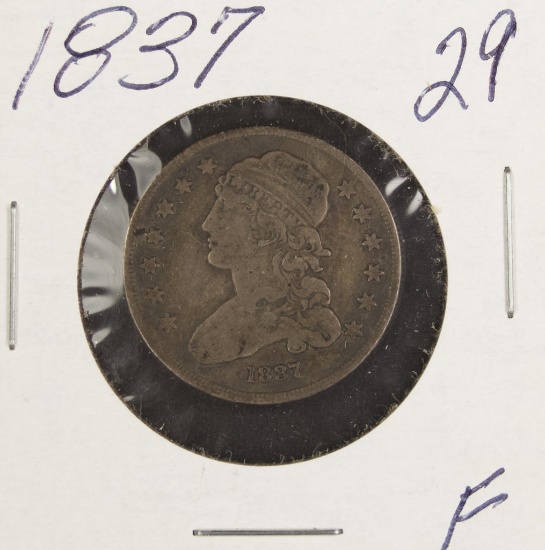 1837 Capped Bust Quarter - F