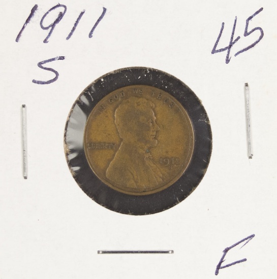 1911 - S Lincoln Cent- VF