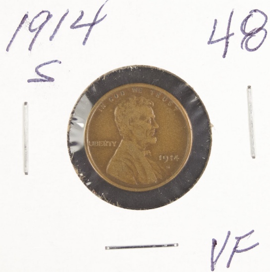1914 - S Lincoln Cent - VF