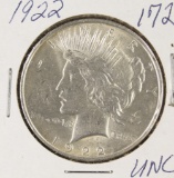 1922 Peace Dollar  -UNC