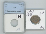 1913- Type II  Buffalo Nickel - AU