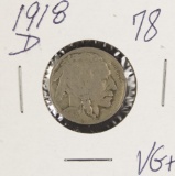 1918 - D Buffalo Nickel - VG+