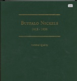 Partial Set - 35 Buffalo Nickels in Archival Album