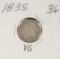 1835 Capped Bust Dime - VG