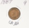 1887 Indian Head Cent - AU